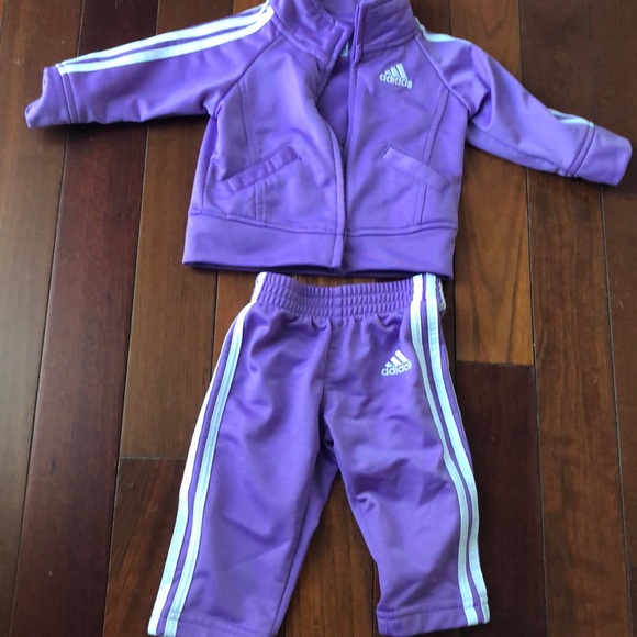 purple baby adidas tracksuit